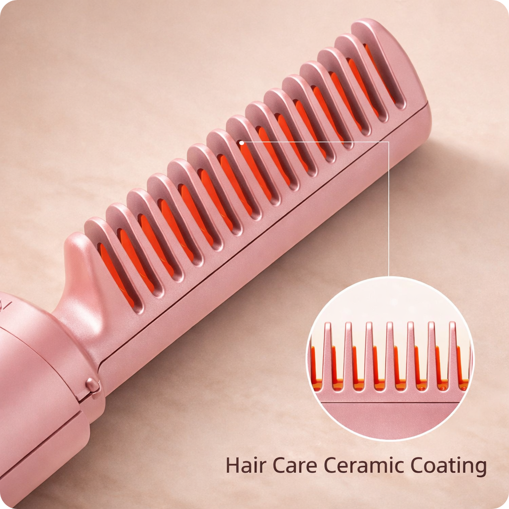 Fast heating cordless hair straightener
