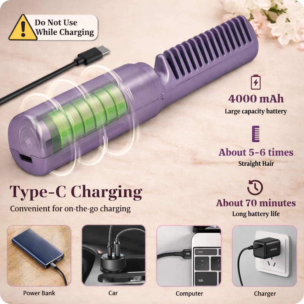 HairPax Comb Hair Straightener